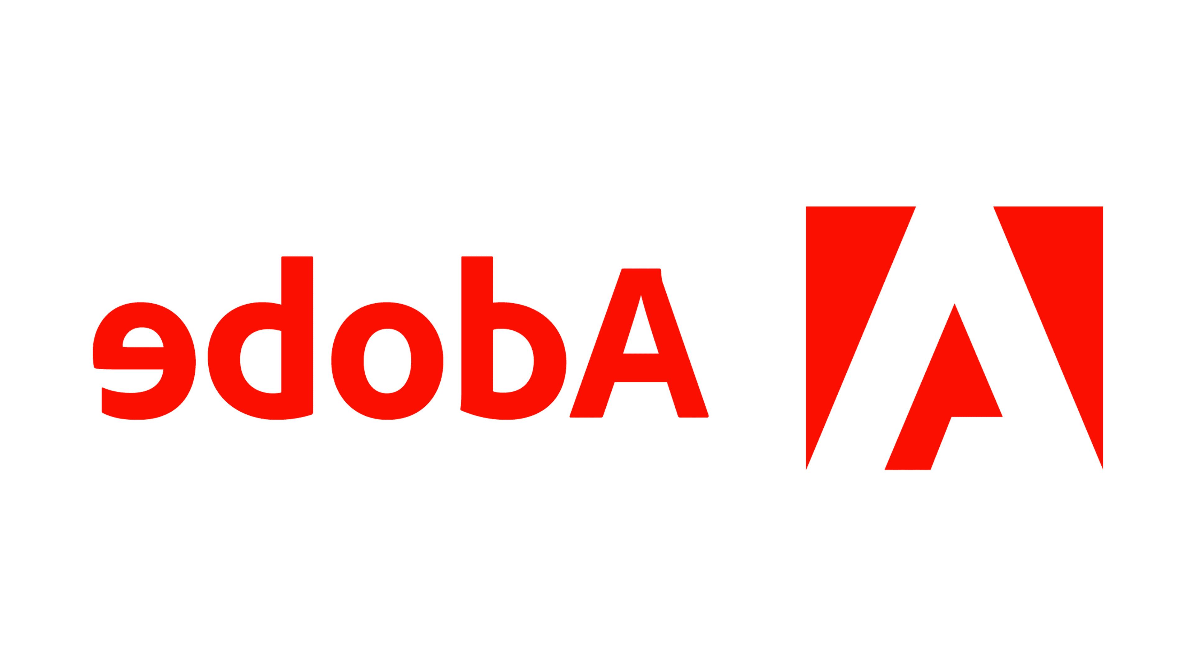 Adobe logo in red