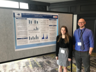 Anna Gravelin and Dr. Whitfield at the 2018 Motor Speech Conference